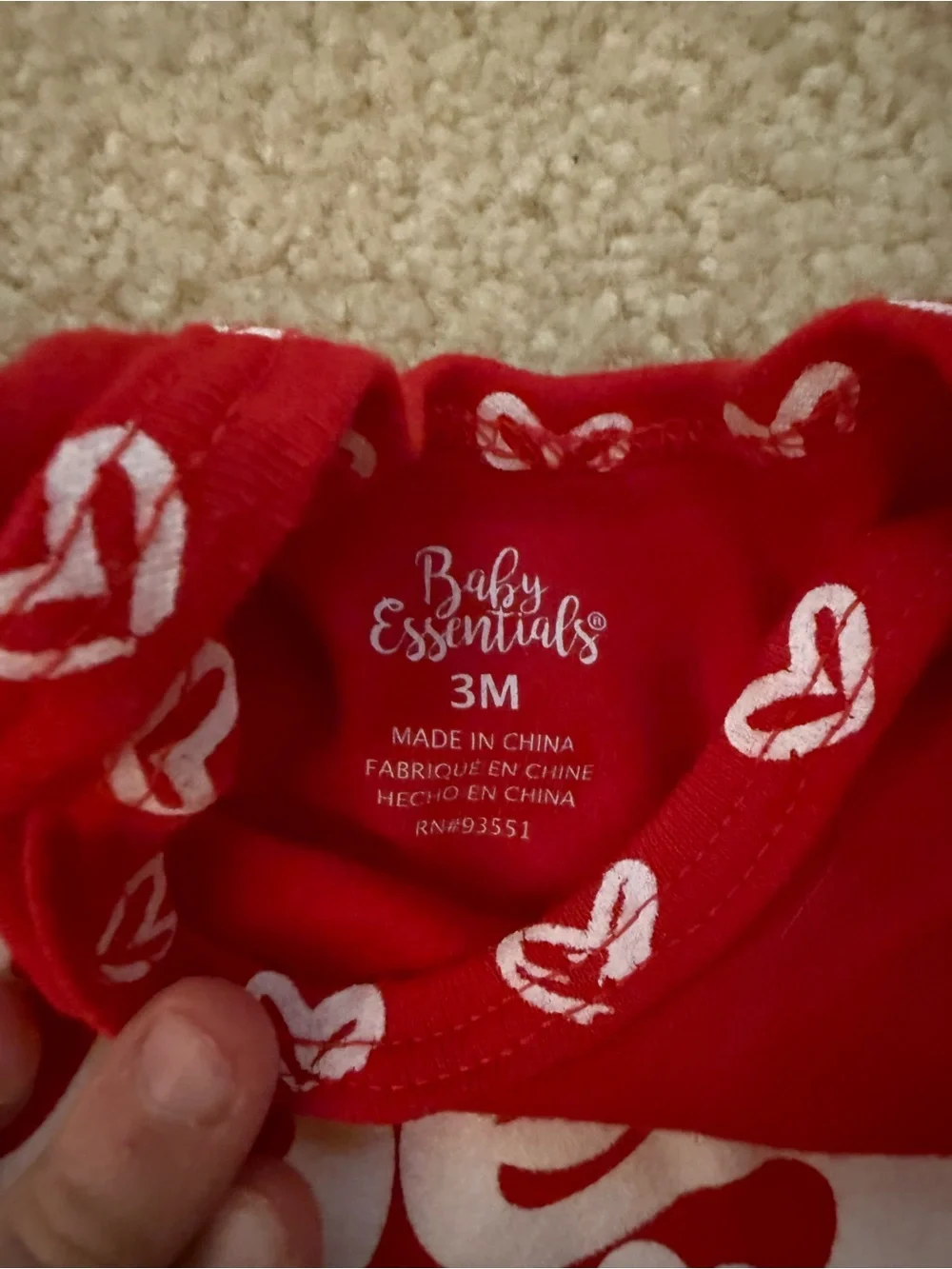 Baby Valentine Red 'Be Mine' Tutu Footed Romper with Headband